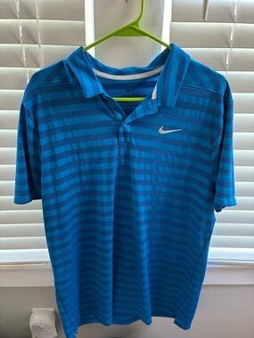 Nike Men’s Blue Striped Polo